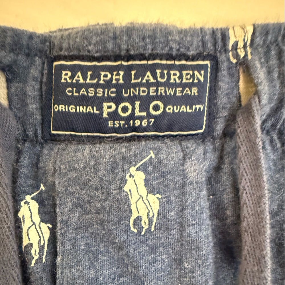 Polo Ralph Lauren Men's Navy All Over Pony Print Jersey Knit Sleep Shorts Size M - Picture 5 of 8